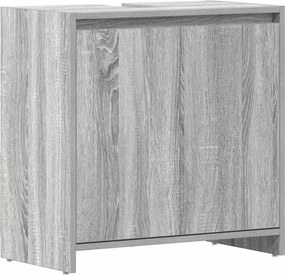 vidaXL szürke sonoma színű szerelt fa fürdőszobaszekrény 60x33x61 cm