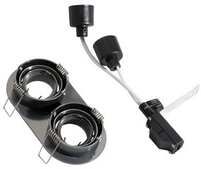 6 darabos süllyesztett spotlámpa készlet fegyverszürke GU10 35mm dönthető 2-fényű - Installa