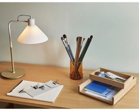 Fehér asztali lámpa üveg búrával (magasság 44 cm) Spot – Hübsch