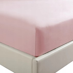 Pamut-szatén gumis lepedő 160x200 Sin púderszínű