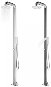 rozsdamentes acél kerti zuhany 225 cm