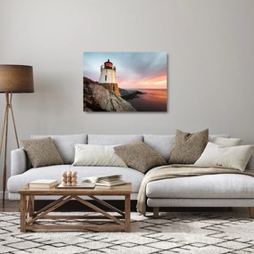 Üveg kép - Castle Hill világítótorony (70x50 cm)