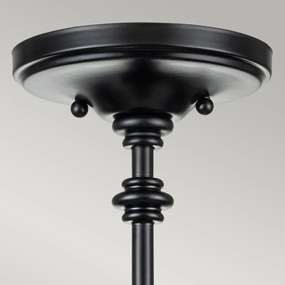 Feiss Pickering Lane FE-PICKERING-LANE-SF-BLK Plafonlámpa 3x40 W/E14