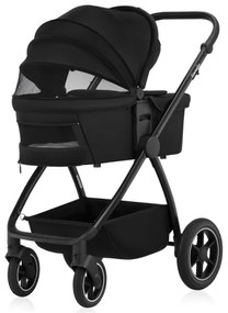 Lionelo - MERIL 3 az 1-ben kombinált babakocsi, Fekete Onyx