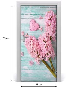 Ajtómatrica lila virágok 75x205 cm