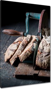 Vászonkép 80x120 Kenyér szeletelő liszt