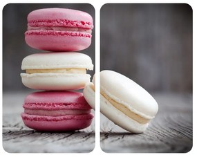 Edzett üveg tűzhely fedőlap szett 2 db-os 30x52 cm Macarons – Wenko
