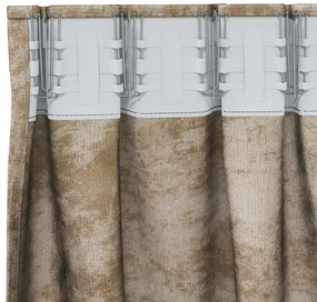 Bársonyfüggönyök 2 db pálcával Bézs 140x140 cm