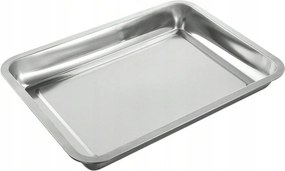 Tálca Fém Patera Rozsdamentes Tálca Nagy Téglalap alakú Mély 45x35 CM