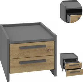 Éjjeliszekrény Altivo 2SN tölgy artisan-antracit kis éjjeliszekrény fiókokkal