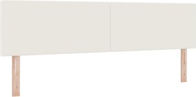 vidaXL LED ágytámla LED -es lámpákkal Krém 180 cm Poliészter