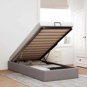 Ottomán ágykeret matrac nélkül tópszín 90x200 cm anyagból