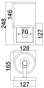 Feiss FE-PROSPECT-PARK1 - Fali lámpa PROSPECT PARK 1xE27/60W/230V króm