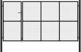 vidaXL antracit színű acél kerti kapu 350 x 175 cm