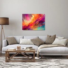 Üveg kép - Dinamikus absztrakció (70x50 cm)