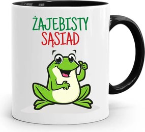 Szomszédnak Fekete Ajándék Bögre fényképes nyomtatással