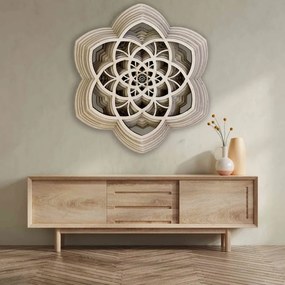 Több rétegű, akár 90 x 100 cm-es fa mandala Harmony