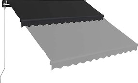 Antracitszürke kézzel behúzható napellenző 350 x 250 cm