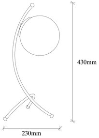 Asztali lámpa YAY 1xE27/40W/230V