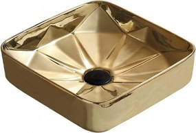 Mexen Elmira pultos mosdókagyló 41 x 41 cm, arany - 22094150