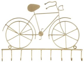 Fém kulcstartó fogas,bicikli 32x4x23cm,arany színű