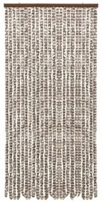 tópszínű és fehér zsenília rovarfüggöny 100 x 220 cm