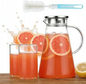 Hőálló boroszilikát üveg kancsó 2l