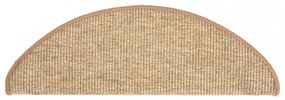 15 db világosbarna öntapadó lépcsőszőnyeg 65x21x4 cm