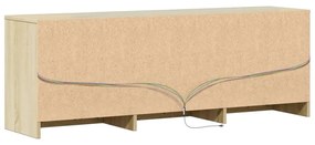 sonoma tölgy színű szerelt fa LED-es TV-szekrény 140x34x50 cm