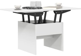 vidaXL Dohányzóasztal Fehér 55 x 54,5 x 45 cm Faanyag