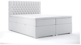 Franciaágy Boxspring 180 cm Daliny (fehér öko-bőr) (tárolóhellyel). Akció -17%. 1044206