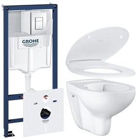 Set beépíthető keret Grohe Rapid SL 38827000, WC csésze Grohe Bau Ceramic 39427000, 39493000