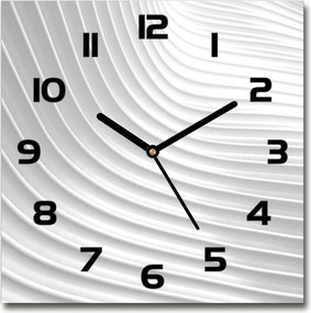 Négyzet alakú üveg falióra Absztrakt vonalak 30x30 cm