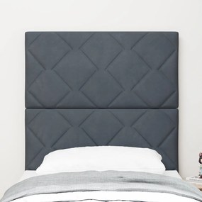 LED fejtámla gyémánt blokk dizájn sötétszürke 80 cm velúr