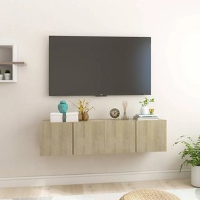 2 db sonoma-tölgy színű függő TV-szekrény 60 x 30 x 30 cm