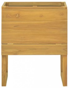 vidaXL tömör tíkfa fürdőszobaszekrény 60 x 40 x 75 cm