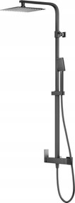 Zuhanyszett Zuhanyoszlop Corsan Ango Esőzuhany 25cm Fekete