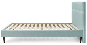 Türkiz kárpitozott franciaágy ágyráccsal 180x200 cm Elyna – Bobochic Paris