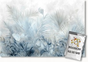 Fotótapéta Flizelina Grafika Növények Kék Levelek Boho 200x140 ragasztó