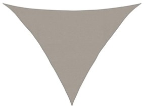 világosszürke háromszög alakú HDPE napvitorla 160 g/m² 4x4x5,8m