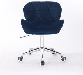 HR111K Tengerkék modern velúr szék