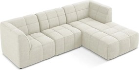 Bézs buklé sarokkanapé (jobb oldali-heverő résszel) Aloha – Makamii
