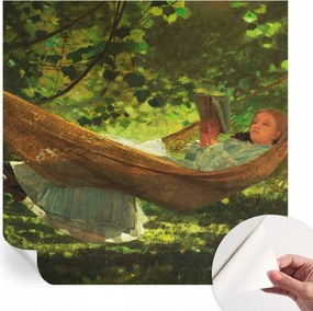 Öntapadós tapéta Fali furnér 3D hatás Pihenés a függőágyban 250x250 cm