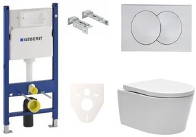 Fali WC szett Geberit előtétfalas szereléshez + SAT Brevis WC SIKOGES7W7S