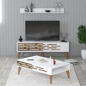Valensiya nappali bútorszett, fehér, 140 cm