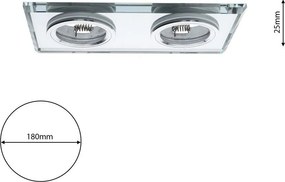 Eko-Light EKOS919 Beépíthető spotlámpa 2X50W/GU10 IP20