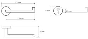 Sapho XR703W X-Round fehér WC-papír tartó, fehér