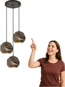 FĂŒggĆlĂĄmpa Palermo PND-2424-3S-GR+GD Italux