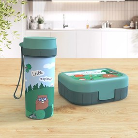 Zöld gyerek ivópalack 400 ml Memory Kids - Rotho