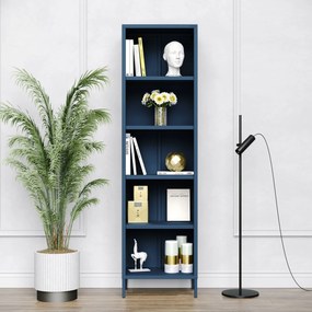 Könyvespolc MARIO, 500 x 1800 x 350 mm, Modern: sötétkék